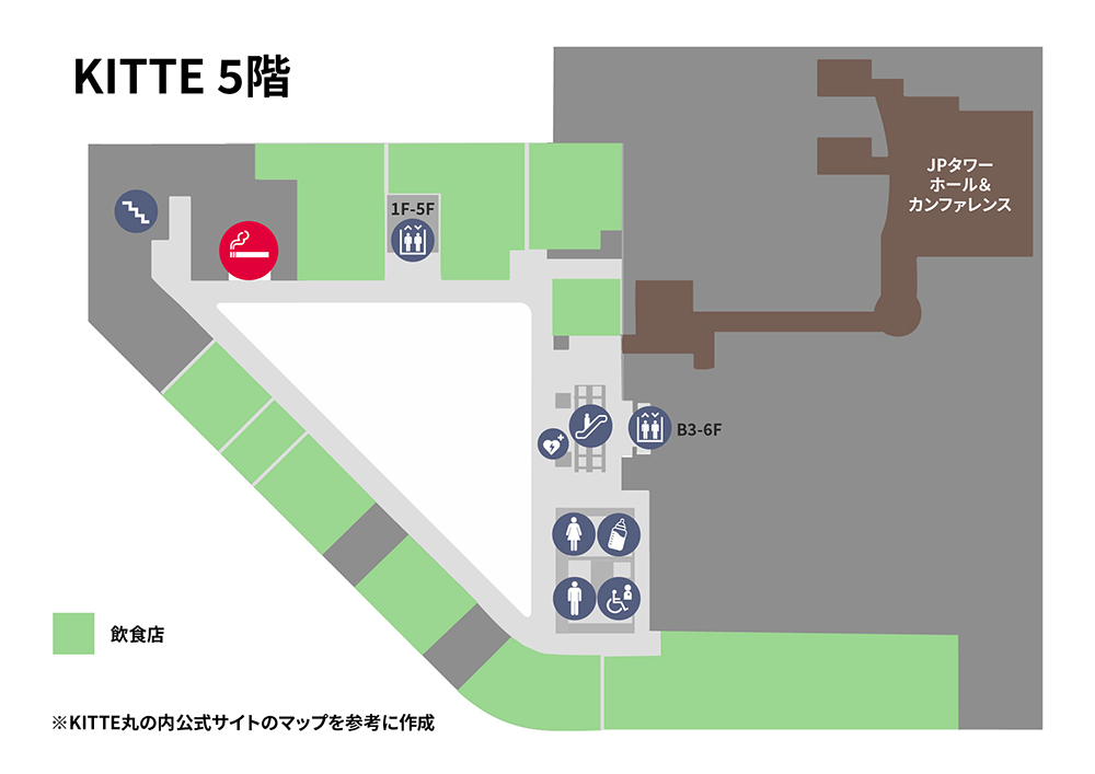 ※KITTE丸の内の公式マップをもとに独自作成した案内図